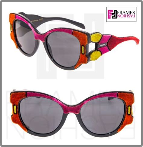 prada tapestry evolution sunglasses|PRADA Tapestry Square Velvet Pr10us Fuchsia Color Block .